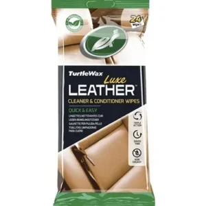 Серветки для очищення та кондиціонування шкіри "Шкіра Люкс" Turtle Wax LUXE LEATHER WIPES (24 шт)